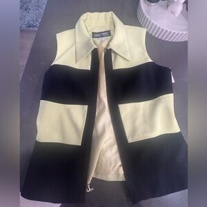 Vintage: Sunny Names Black and Yellow Vest NWT
